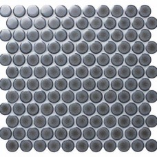 Мозаика глянцевая Round Blue Gray (2.8x2.8) 33x31 6мм  серый Bonaparte
