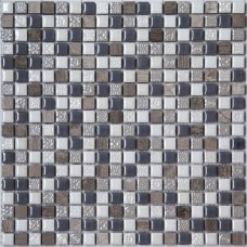 Мозаика глянцевая Smoke 30x30 8мм  серый Bonaparte