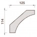 Кт-732 гладкотянутый карниз 114Нх125мм