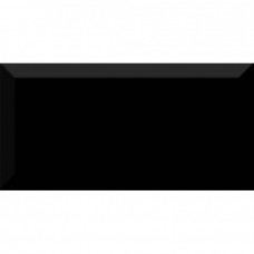 Керамическая плитка глянцевая Monocolor Negro Biselado Brillo 20x10 9мм  черный Absolut Keramika