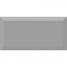 Керамическая плитка глянцевая Monocolor Plata Biselado Brillo 20x10 9мм  серый Absolut Keramika