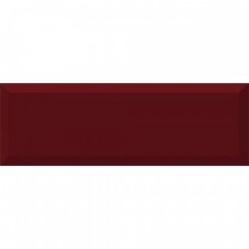 Керамическая плитка глянцевая Monocolor Biselado Brillo Burdeos 30x10 9мм  красный Absolut Keramika