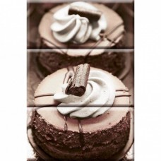 Панно глянцевая Monocolor Composicion Chocolat Cake 30x20 9мм  коричневый Absolut Keramika