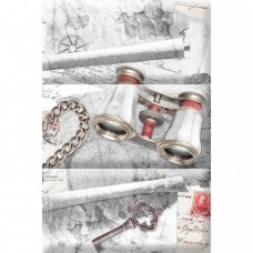 Панно глянцевая Monocolor Composicion Aventura Grey C 23x15 9мм  серый Absolut Keramika