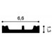 Потолочный плинтус SX157F SQUARE 200x1x7см