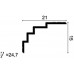 Потолочный плинтус C393 СТУПЕНИ/STEPS 200x21x15см