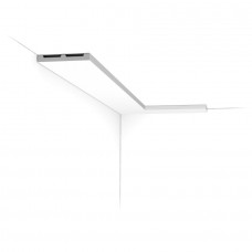 Потолочный плинтус SX163 КВАДРАТ/SQUARE 200x1x10см