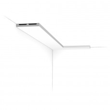 Потолочный плинтус SX163F КВАДРАТ/SQUARE 200x1x10см