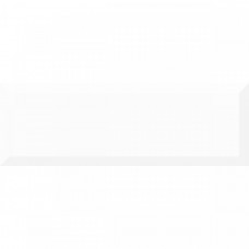 Керамическая плитка глянцевая Monocolor Biselado Brillo Blanco 30x10 9мм  белый Absolut Keramika