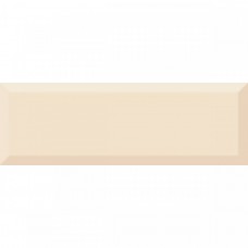 Керамическая плитка глянцевая Monocolor Biselado Brillo Crema 30x10 9мм  бежевый Absolut Keramika