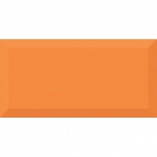 Керамическая плитка глянцевая Monocolor 100x200 Biselado Naranja Brillo 20x10 9мм  оранжевый Absolut Keramika