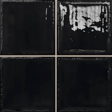 Керамическая плитка глянцевая Noa Black 20x20 черный Absolut Keramika