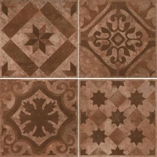 Декор матовая Livorno Deco. Medici Terracotta 40x40 9.9мм  коричневый Ceracasa