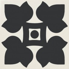 Вставка матовая Old England Oeed5 Tozz Dec Ed York 4x4 9мм  черный Ceramiche Grazia