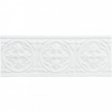 Бордюр глянцевая Studio ADST4001 Relieve Palm Beach Snow Cap 20x8 9мм  белый Adex