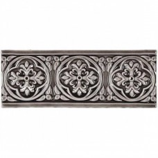 Бордюр глянцевая Studio Adst4005 Relieve Palm Beach Timberline 20x8 9мм  серый Adex