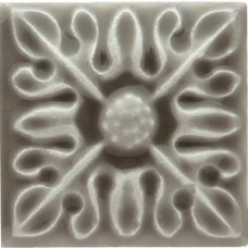 Вставка матовая Studio ADST4063 Taco Relieve Eucalyptus Flor №2 3x3 9мм  серый Adex