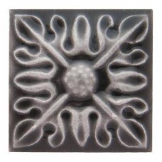 Вставка глянцевая Studio Adst4065 Taco Relieve Flor №2 Volcanico 3x3 9мм  серый Adex