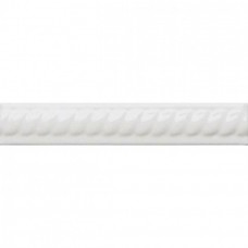 Бордюр глянцевая Neri ADNE5157 Trenza Pb Blanco 15x3 9мм  белый Adex