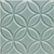 Керамическая плитка матовая Neri Adne4147 Liso Botanical Sea Green 15x15 9мм  синий Adex