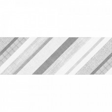 Вставка глянцевая Hugge HG2U092DT B серый 75x25 10мм  Cersanit