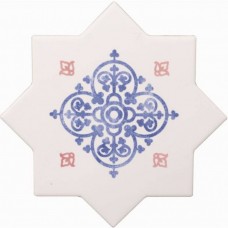 Керамогранит матовая Becolors Star Dec. Arabesque 13x13 10мм  белый Cevica