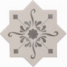 Керамогранит матовая Becolors Star Dec. Stencil Grey 13x13 10мм  белый Cevica