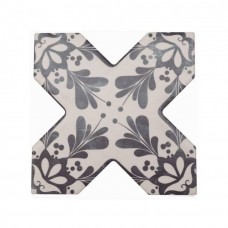 Керамогранит матовая Becolors Cross Dec. Stencil Navy 13x13 10мм  черный Cevica