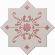 Керамогранит матовая Becolors Star Dec. Stencil Coral 13x13 10мм  белый Cevica
