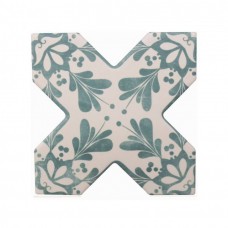 Керамогранит матовая Becolors Cross Dec. Stencil Lagoon 13x13 10мм  белый Cevica