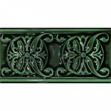 Бордюр глянцевая Plus Classic 10 Esmeralda (Craquele) 15x8 10мм  зеленый Cevica