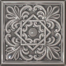 Декор глянцевая Plus Classic 1 Basalt 15x15 10мм  серый Cevica