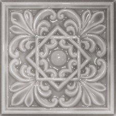 Декор глянцевая Plus Classic 1 Cement 15x15 10мм  серый Cevica