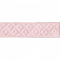 Керамическая плитка глянцевая Drop Relieve Pink Brillo 30x8 8.6мм  розовый Cifre Ceramica