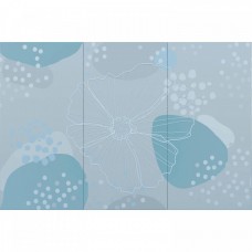 Панно матовая Pastel ND_D0014 Montage (к-т 3 шт) 90x60 8.5мм  голубой Creto