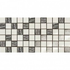 Декор глянцевая Alterego 301299 Mosaico Platino Bianco 40x20 8мм  белый Dado Ceramica