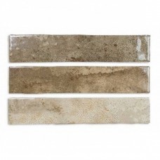 Керамическая плитка глянцевая Enamel 123148 Truffle 25x5 8мм  коричневый Dna Tiles