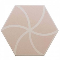 Керамогранит матовая Fancy 127015 Waves Pink 23x20 8.5мм  розовый Dna Tiles