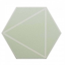 Керамогранит матовая Fancy 127020 Lines Mint 23x20 8.5мм  зеленый Dna Tiles