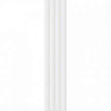 Керамическая плитка матовая Plinto Out White Matt 54x11 10мм  белый Dna Tiles