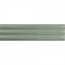 Керамическая плитка глянцевая Match Curved Sage Gloss 25x6 8.5мм  зеленый Dna Tiles