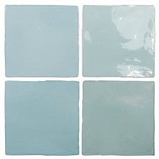 Керамическая плитка глянцевая Flash Bars 124411 Light Blue Glossy 13x13 8мм  голубой Dna Tiles